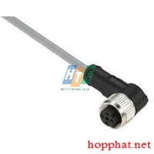 PRE-WIRED CONNECTOR, PVC, FEMALE, M12, 4 - XZCPV1241L10